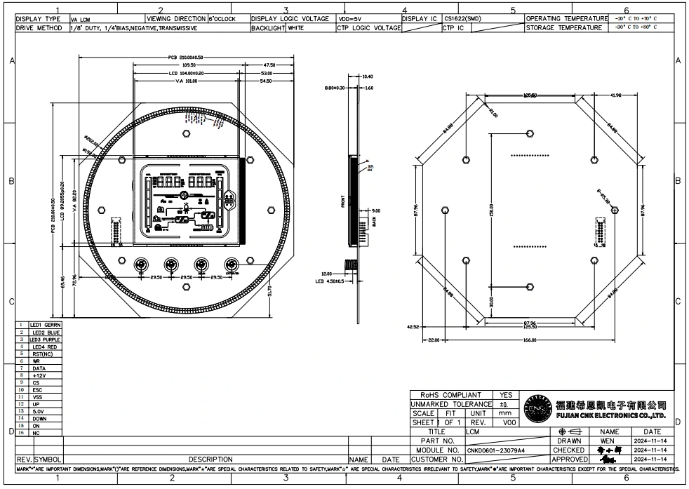 Cnk Va Segment Screen + Lcd Design Drawing