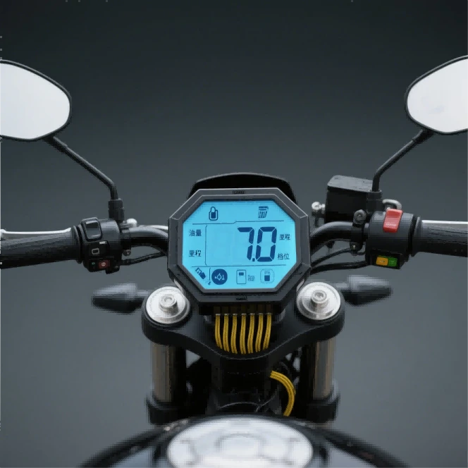 Octagon Segment Lcd Two Wheeler